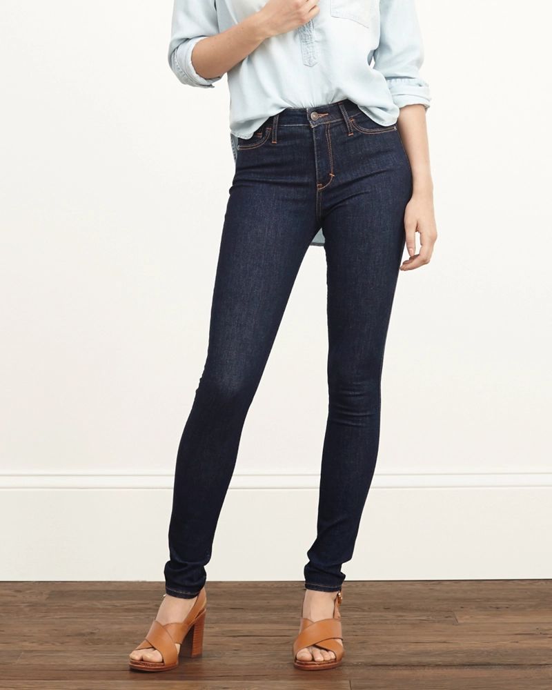 Womens High Rise Super Skinny Jeans | Abercrombie & Fitch US & UK