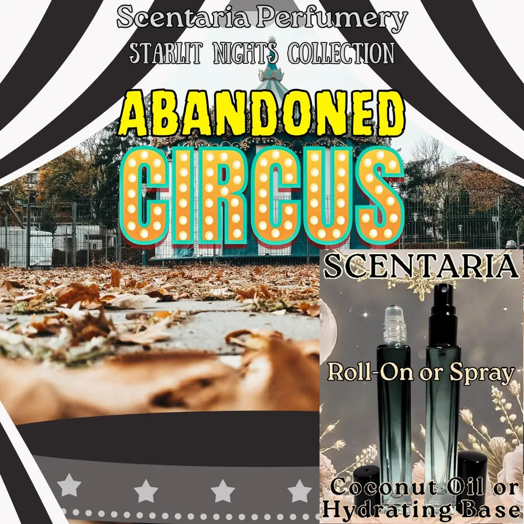 Abandoned Circus • Spray or Roll-on Artisan Perfume • Coconut Oil or Hydrating Base • Vegan... | Etsy (US)