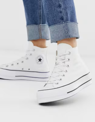 Converse Chuck Taylor Hi Lift Platform white trainers | ASOS (Global)