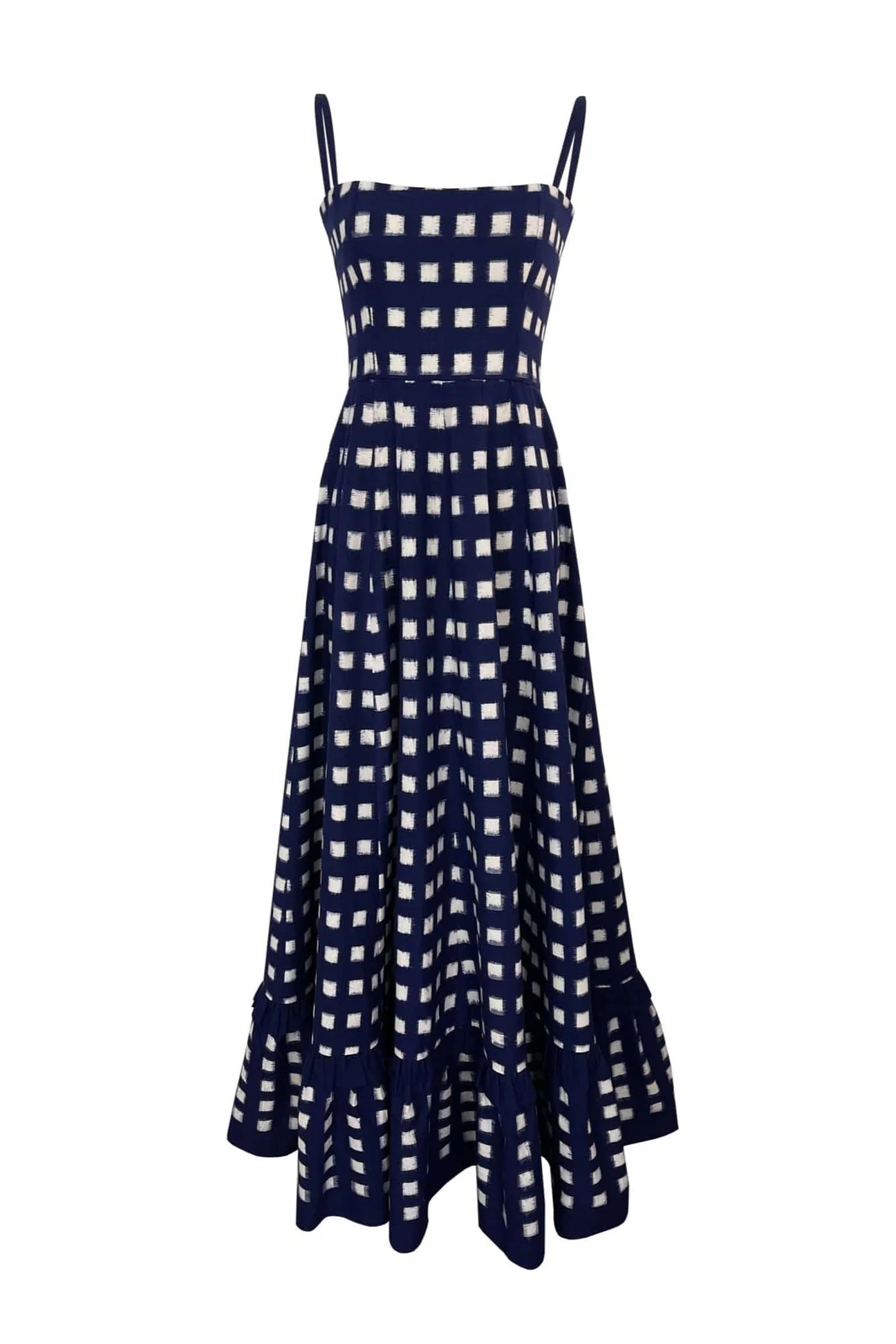Navy Blue Checkmate Dress | Modatrova