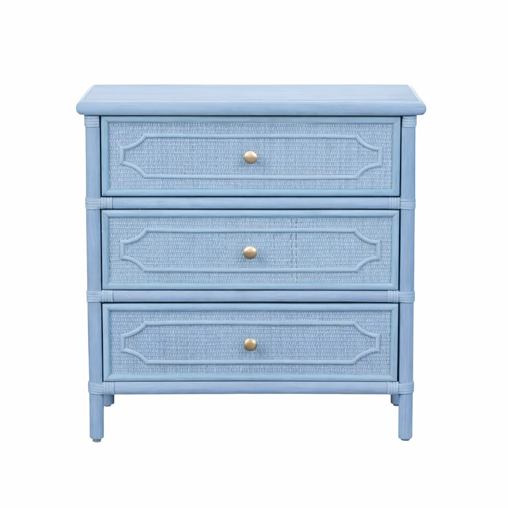 Custom Painted Chippendale Nightstand - Chest | Pineapples Palms Too