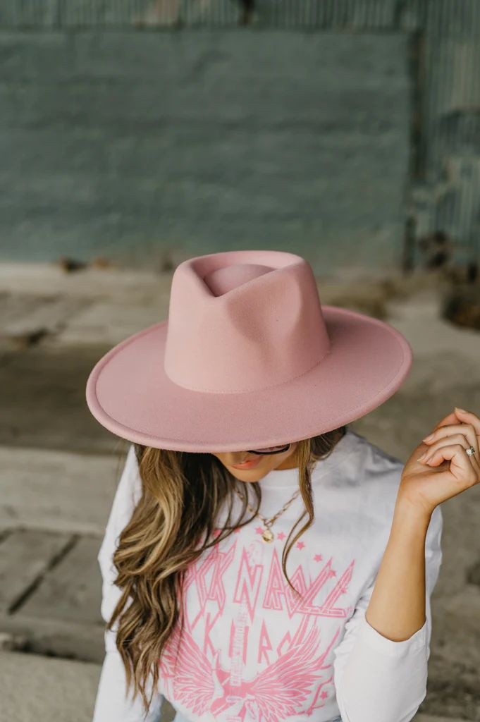 Lola Pink Wide Brim Hat | She Is Boutique