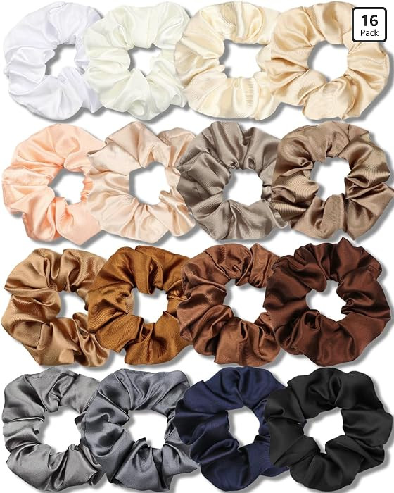 IVARYSS Satin Scrunchies for Women, Soft Than Silk for Hair, Fashion Ties and Bands for Thin | Th... | Amazon (US)