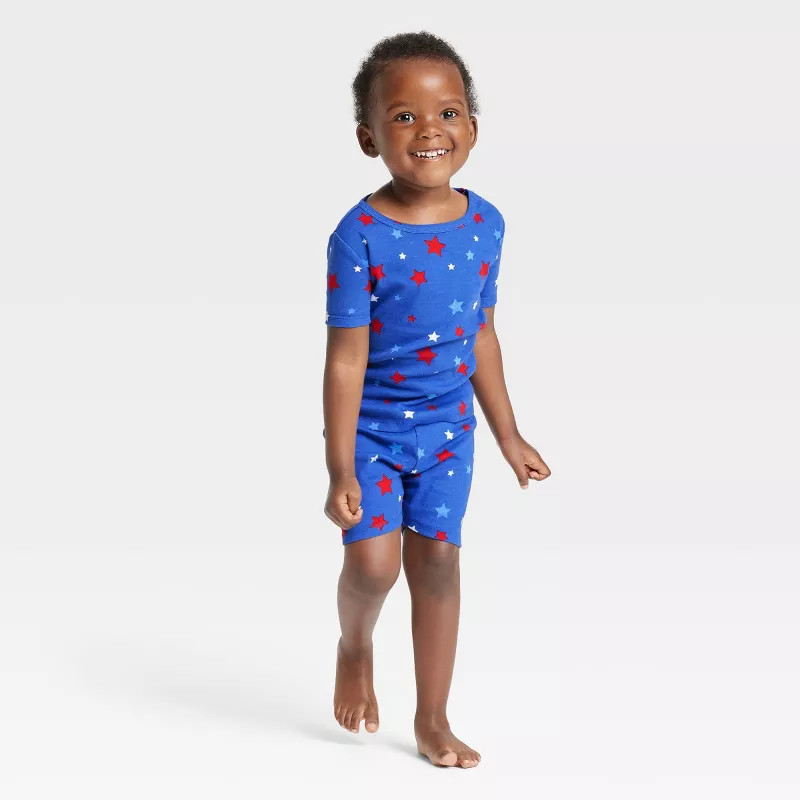 Toddler Americana Stars Matching Family Pajama Set - Blue | Target