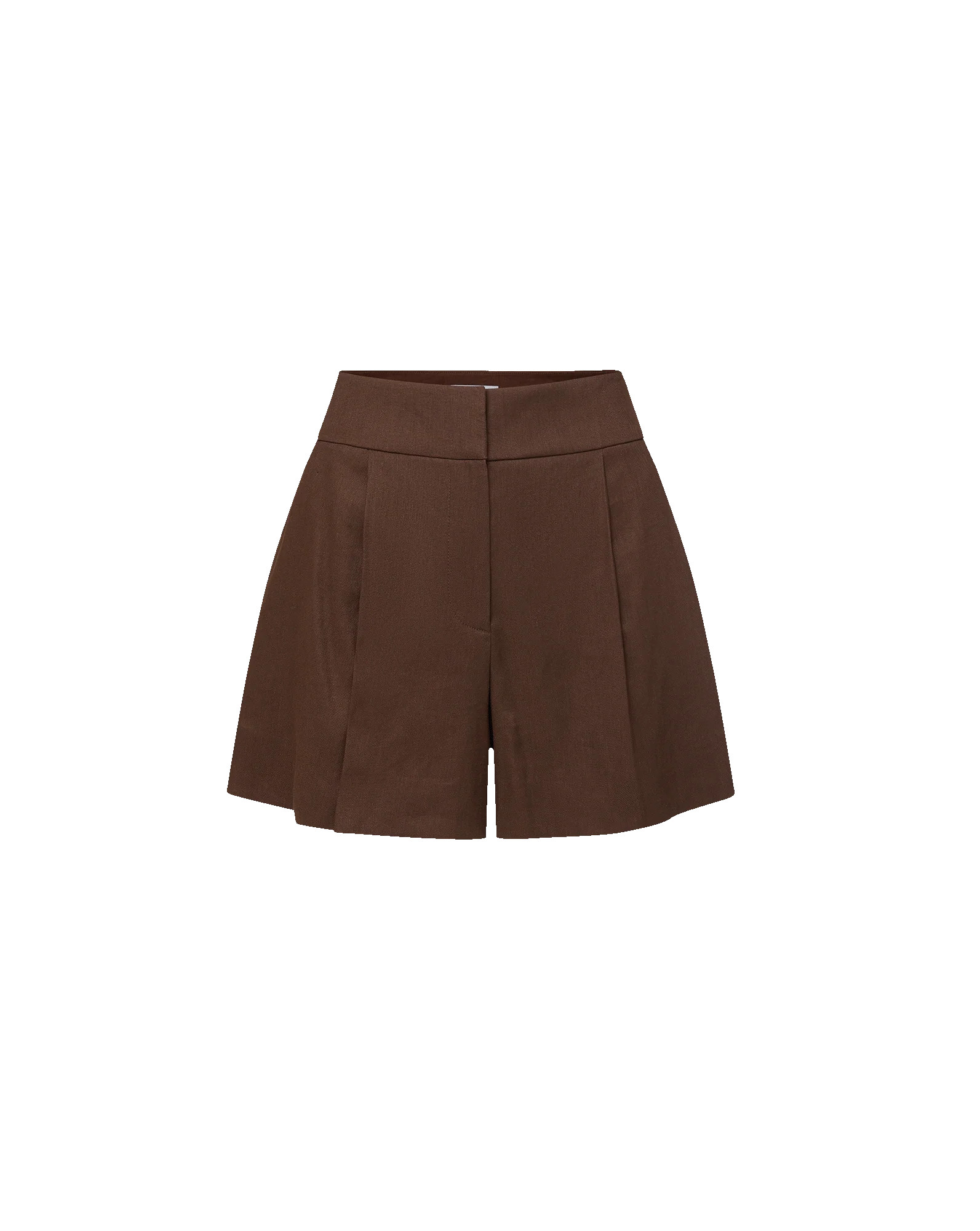 Haina Pleated Short in Dark Mocha | Veronica Beard | Veronica Beard