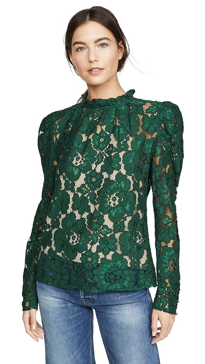 Emma Puff Sleeve Lace Top | Shopbop