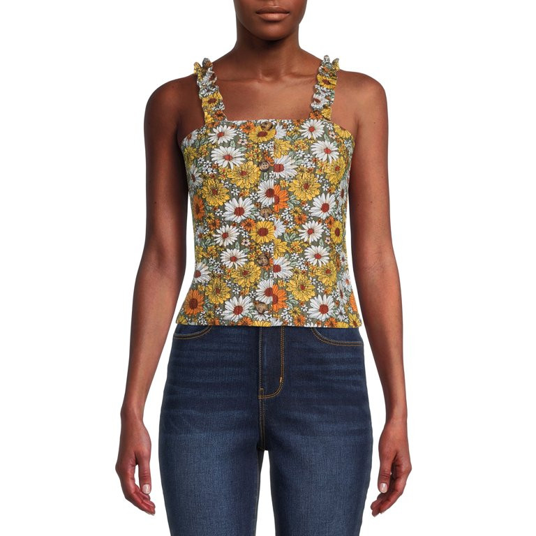 No Boundaries Juniors' Ruffle Tank Top | Walmart (US)