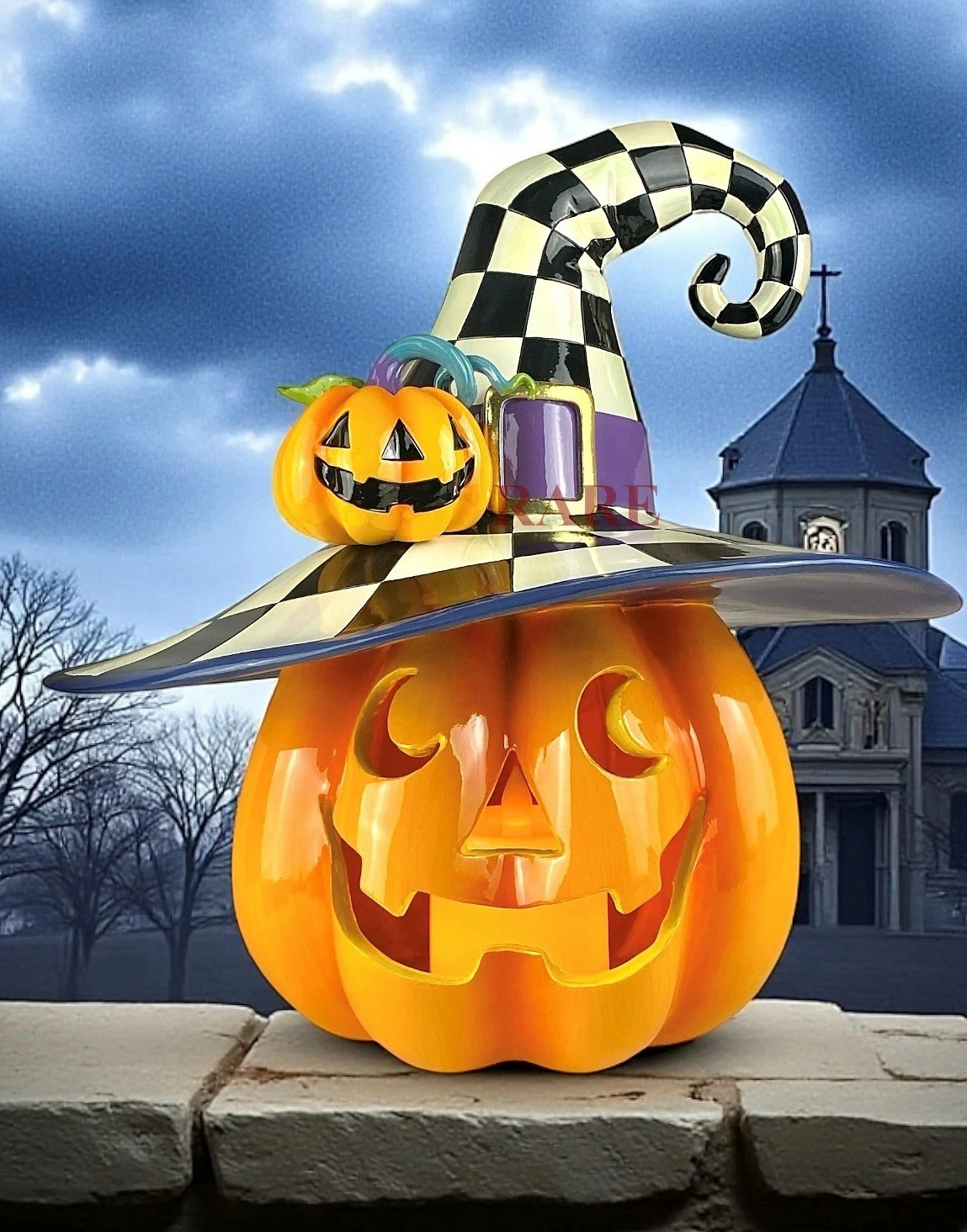 Mackenzie-Childs Fortune Teller Happy Jack Illuminated Pumpkin Halloween | eBay | eBay US