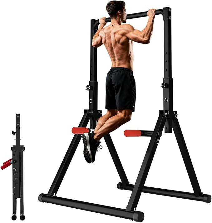DOBESTS Power Tower Pull Up Bar Free Standing, Adjustable Foldable Pull Up Station, Home Gym Stre... | Amazon (US)