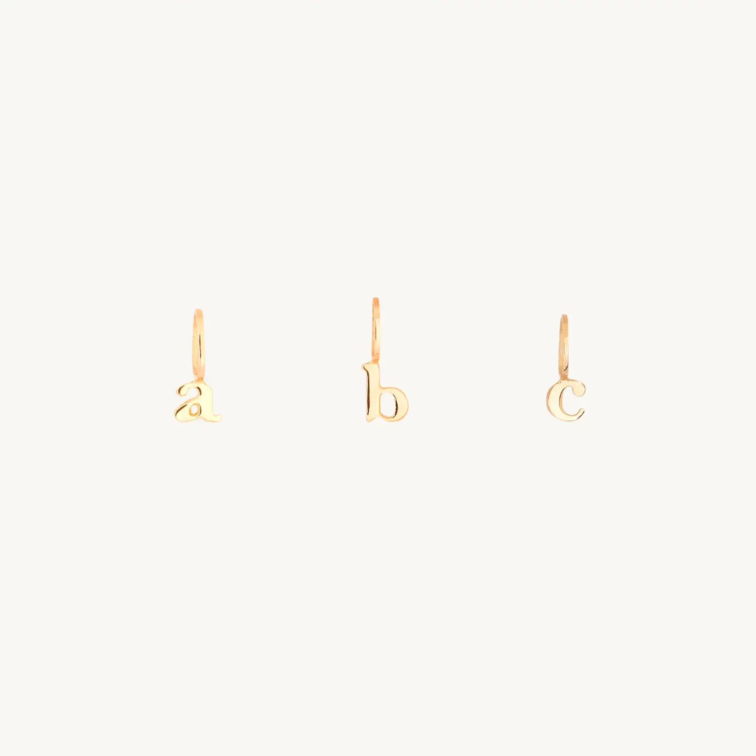 Tiniest Alphabet Charm, Yellow Gold | Catbird
