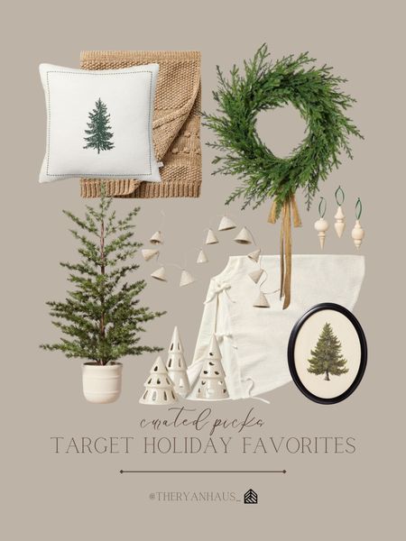 New Target Holiday home finds! The Hearth and Hand and Studio McGee lines at Target launched their holiday collections yesterday, and I pulled together my favorites! I love creating a “theme” or color palette with my decor, and these all pair so perfectly! 

-Target 
-Target Home
-Hearth and Hand
-Magnolia Home
-Studio McGee 
-Home Decor 
-Christmas Decor
-Holiday Decor 
-Christmas Wreath
-Tree Skirt
-Christmas Tree
-Throw pillows
-Throw Blanket
-Garland
-Christmas Ornaments 
-Christmas Decor

#LTKstyletip #LTKHoliday #LTKfindsunder100