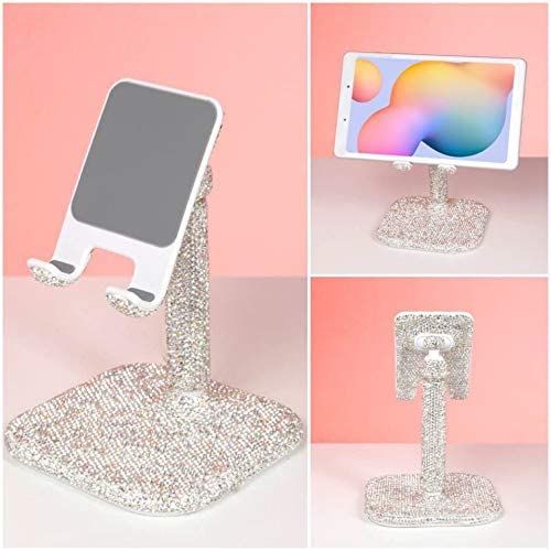 TISHAA Bling Rhinestone Dazzling Universal Cell Phone Stand, Angle Adjustable Phone Stand for Des... | Amazon (US)