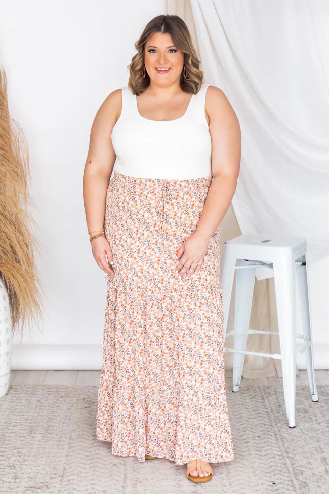 Dance In The Rain Multi Floral Maxi Skirt | The Pink Lily Boutique