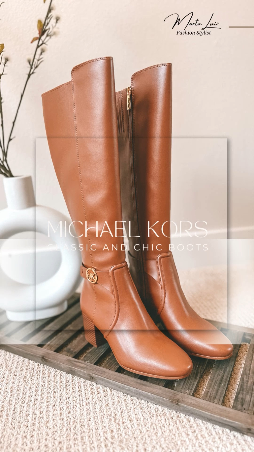 Michael kors cheap leather riding boots