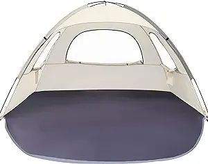 WhiteFang Beach Tent Anti-UV Portable Sun Shade Shelter for 3/4/6 Person, Extendable Floor with 3... | Amazon (US)