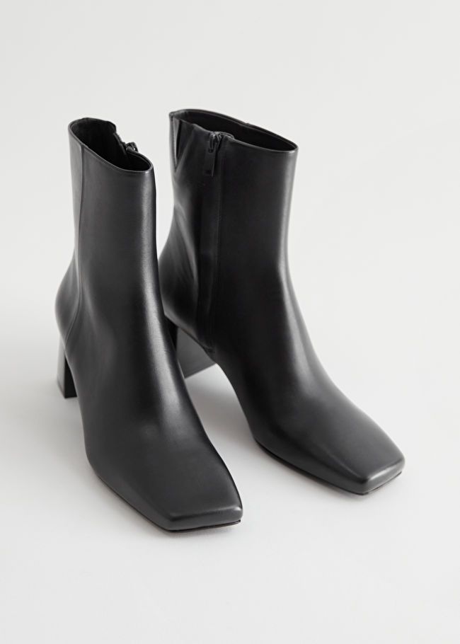 Squared Toe Leather Boots | & Other Stories US