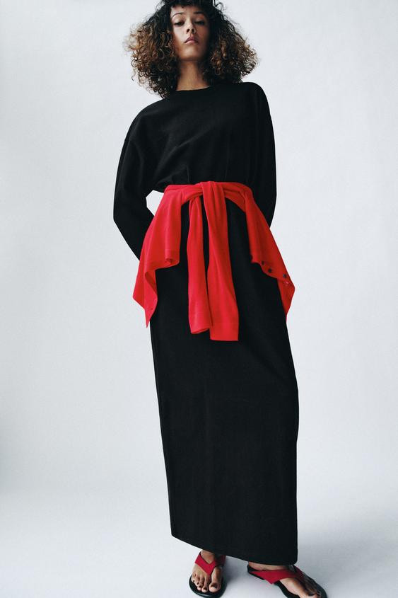 LONG COTTON DRESS | Zara UK