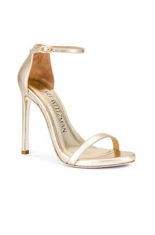 Stuart Weitzman Nudist Heel in Platino from Revolve.com | Revolve Clothing (Global)