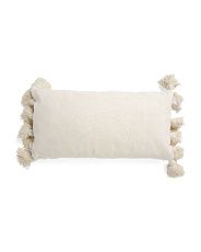 14x26 Chateau Chenille Textured Tassel Pillow | TJ Maxx