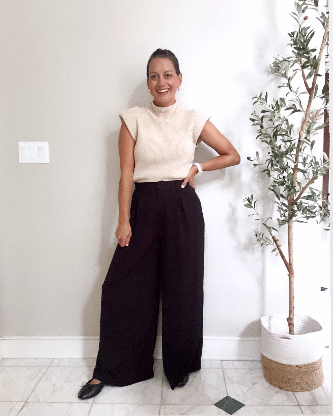 Amazon work pants run true to size and come in length options.  26 colors! I’m 5’4” and wearing the regular length. Sweater tank is also from Amazon and runs true to size.

Amazon workwear outfit - Amazon teacher outfit idea.

#LTKFindsUnder50 #LTKOver40 #LTKWorkwear