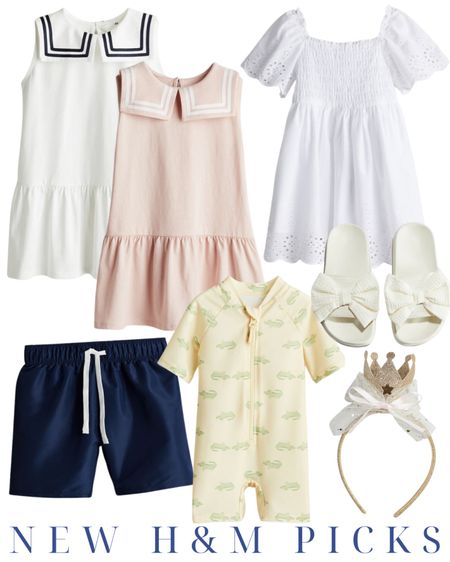 new H&M kids picks | kids style | girls | boys | summer clothes | spring | playtime | dresses | outfits | shop | cotton | sets | ruffle | scallop | preppy | coastal | southern | swim | shorts | crown headband | sailor dress | American summer | 4th of July | vacation 

#LTKParties #LTKKids #LTKSwim