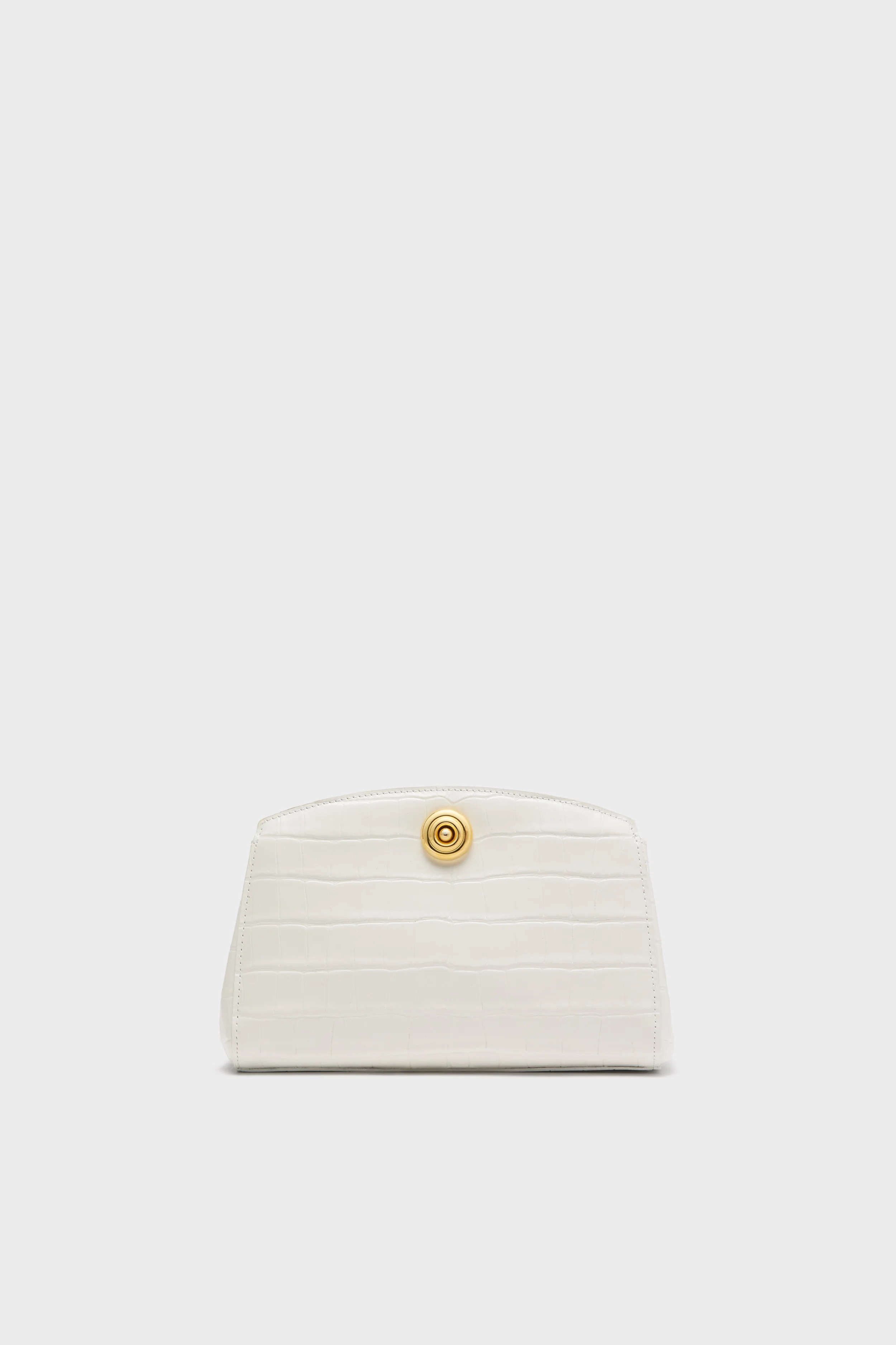 White Pushlock Clutch | Tuckernuck (US)