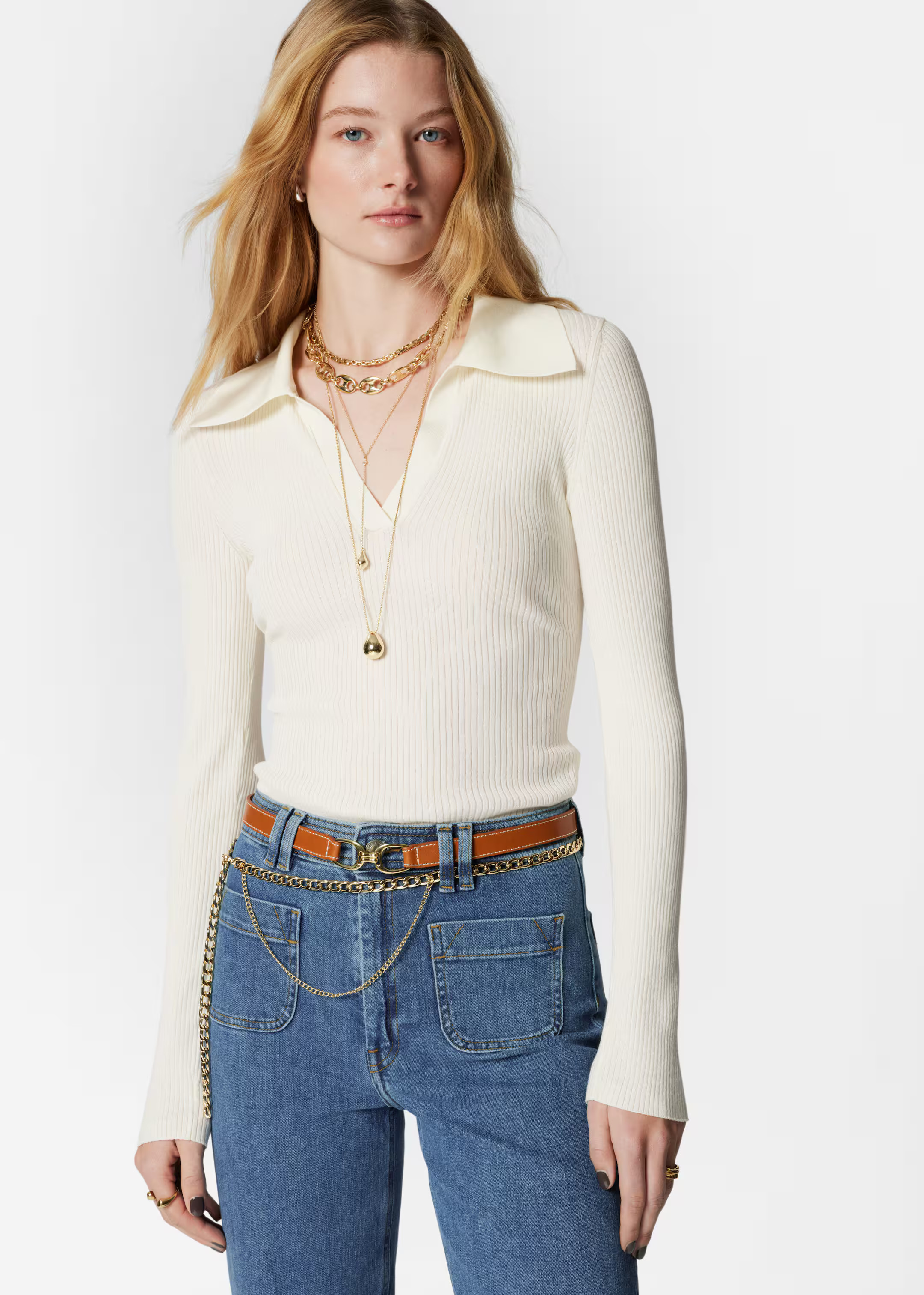 Geripptes Polo-Oberteil | & Other Stories EU