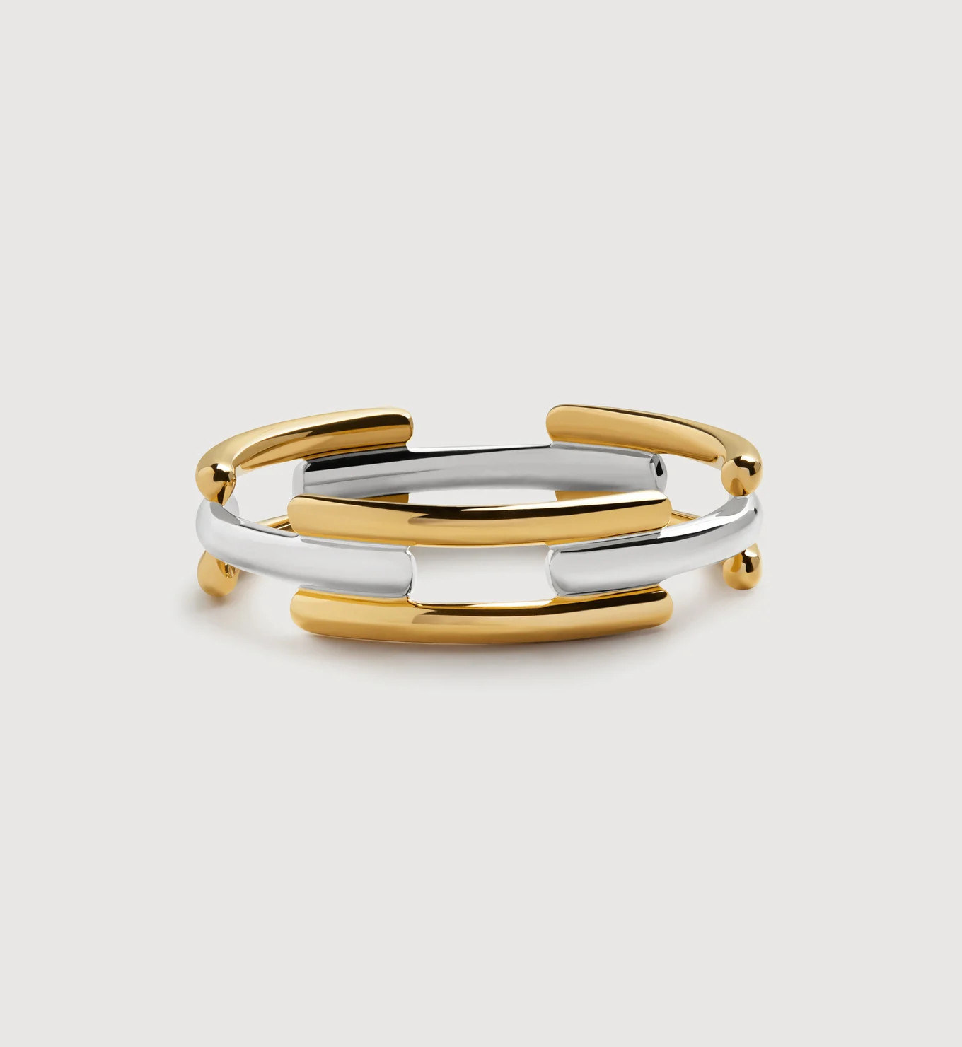 Signature Link Mixed Metal Stacking Ring | Monica Vinader (US)
