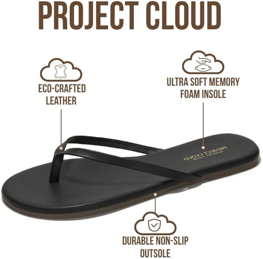 Amazon.com | Project Cloud Flip Flops for Women Footwear- Lightweight and Memory Foam Insole Sand... | Amazon (US)
