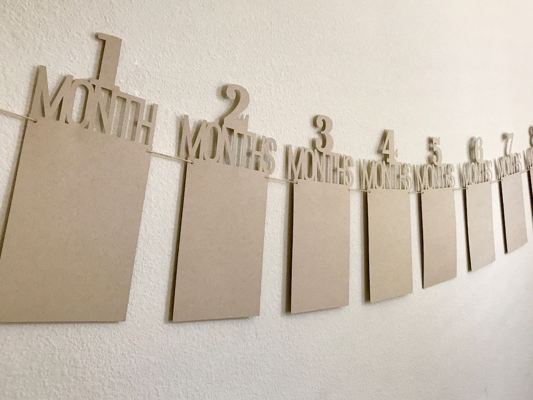 First Birthday Photo Banner, First Birthday Banner, Photo Banner, One Year Photo Banner, Monthly ... | Etsy (US)