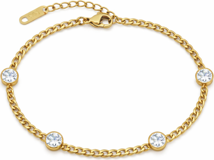 Seraphina Bezel Link Bracelet | Nordstrom