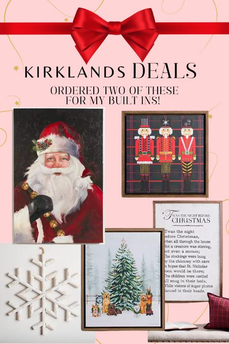 Kirklands sale! Just ordered a few Christmas canvas’s to style in my built in shelves. Such good prices for the sizes! 

#LTKCyberWeek #LTKhome #LTKHoliday