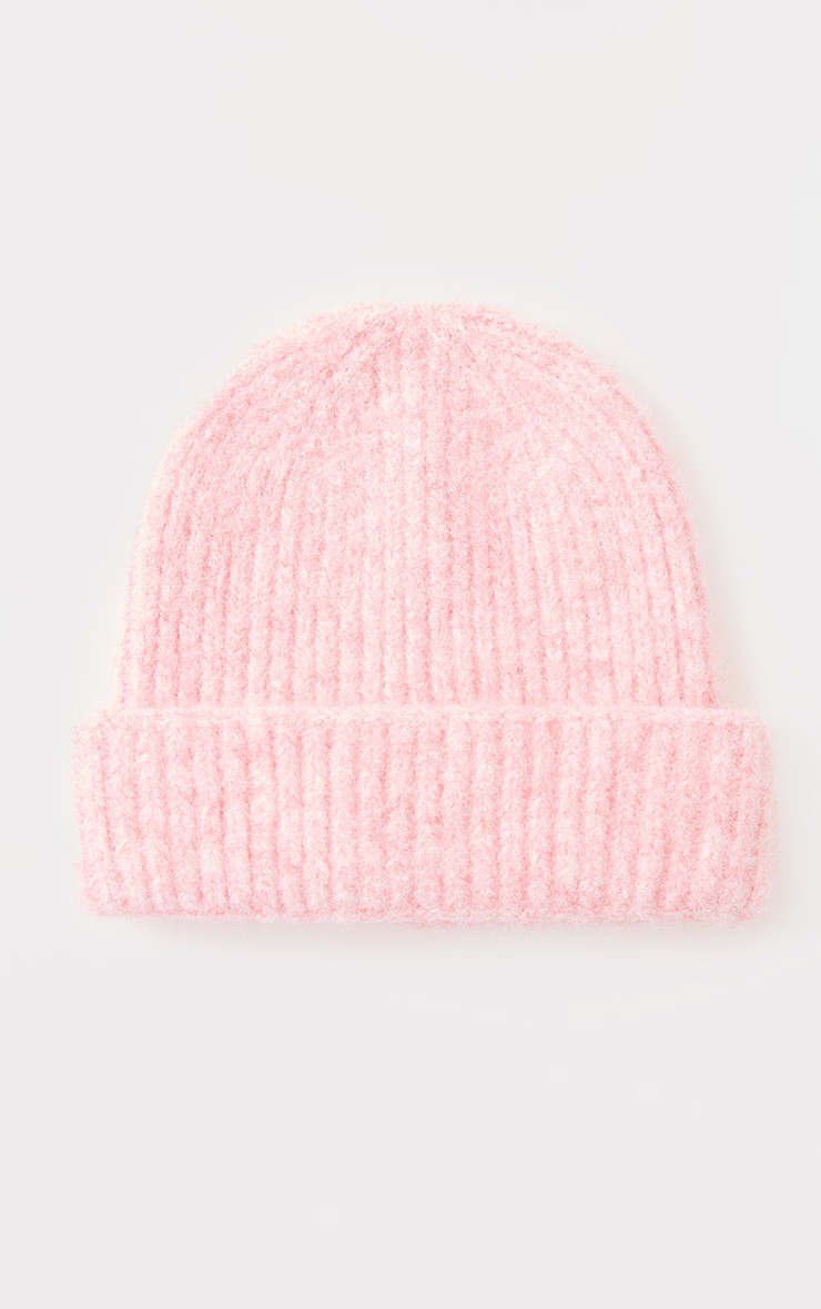 Pink Chunky Knit Beanie | PrettyLittleThing US
