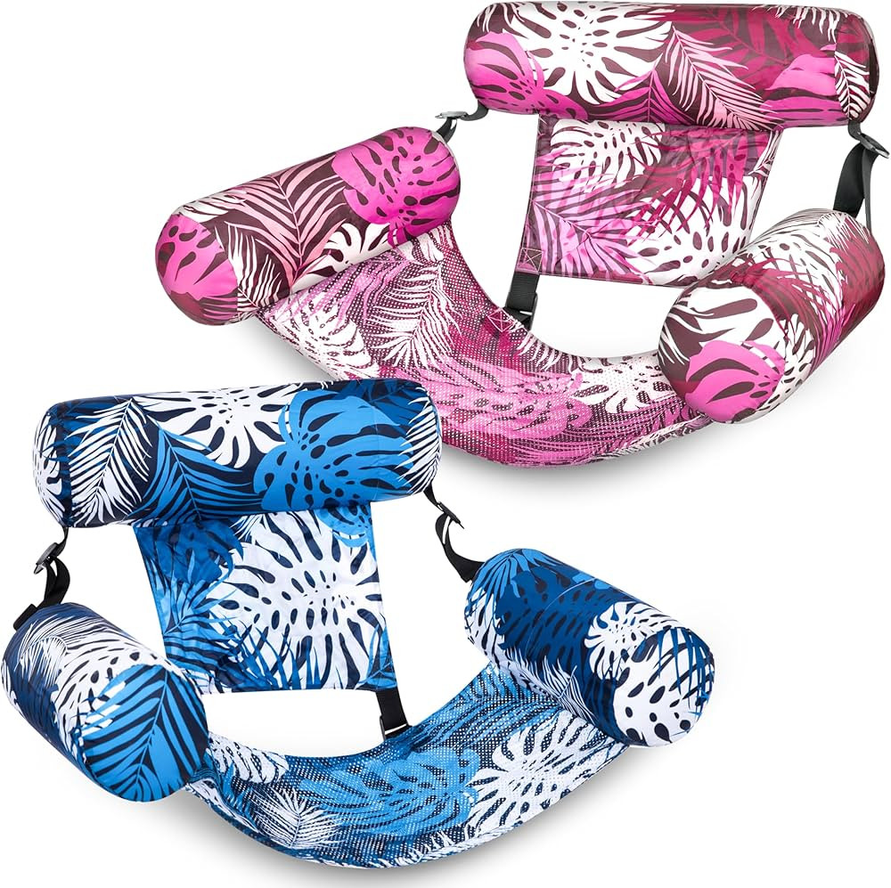 SLOOSH Inflatable Pool Floats Adult,2 Packs Floating Lounge Chairs,Blow up Pool Noodles for Adult... | Amazon (US)
