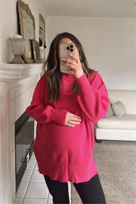 Another great Valentine’s Day outfit. Festive outfit. Galentines day. Pink sweater. Amazon finds. Amazon style. Oversized sweater. Mom style. Casual chic. Everyday style. Maternity. Bump style.

#LTKstyletip #LTKparties #LTKbump