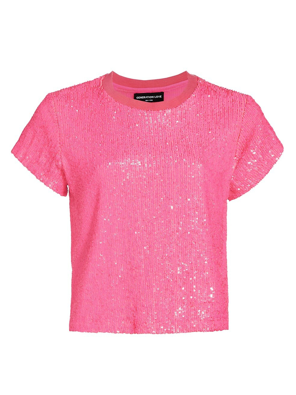 Kai Sequined Short-Sleeve Top | Saks Fifth Avenue