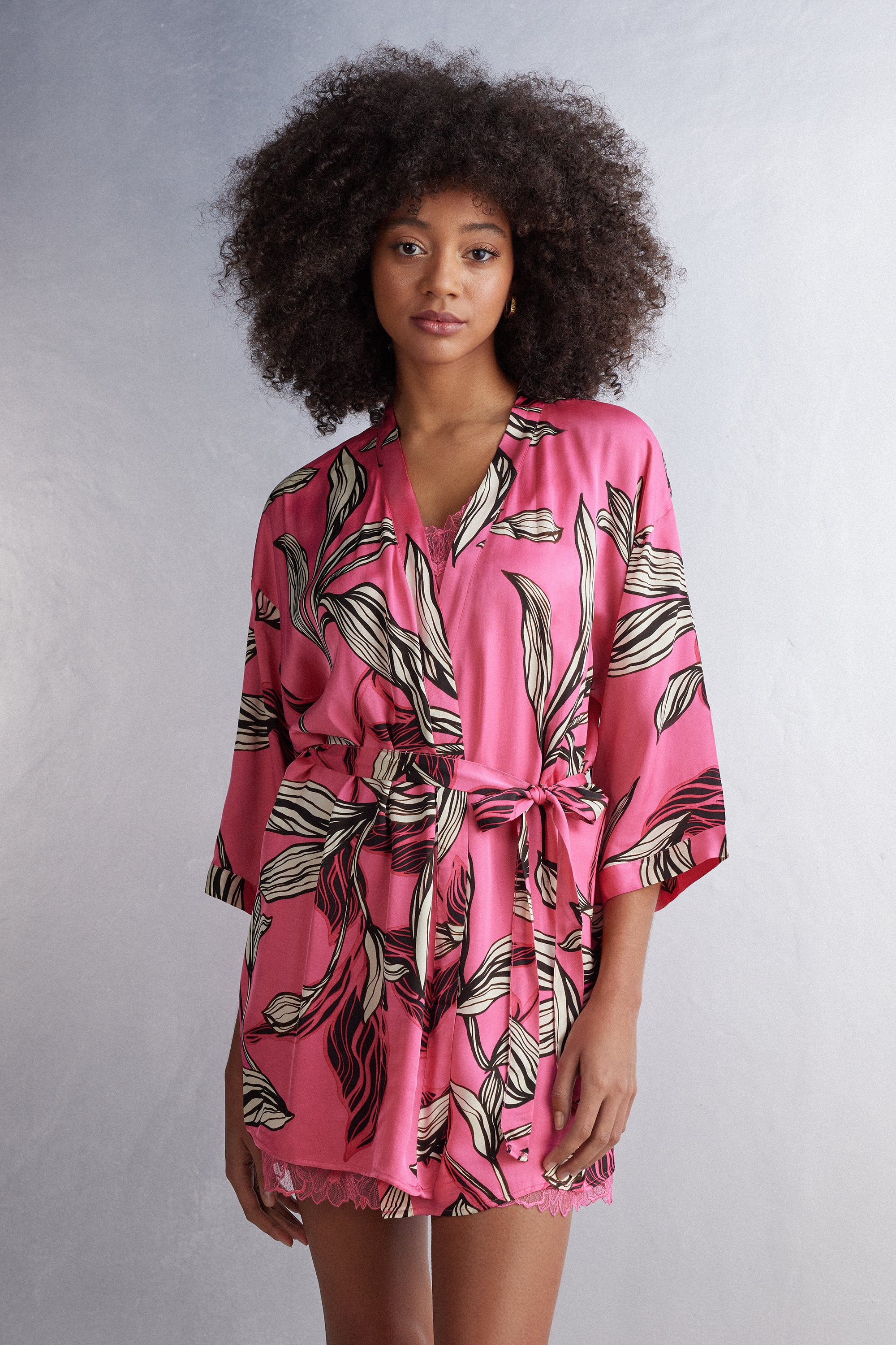Sweet Like Sugar Viscose Satin Kimono | Intimissimi (US)
