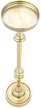 NewRidge Home Goods Side Brass Finish, Set of Two Martini Table | Amazon (US)