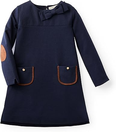 Hope & Henry Girls' Long Sleeve Quilted Ponte Riding Dress | Amazon (US)