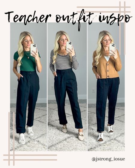 Target teacher outfit ideas! Green bodysuit is buttery soft, size up. Pants have elastic waist bands and are comfy to wear! Sneakers are a golden goose dupe! 

#LTKFind #LTKstyletip #LTKunder50