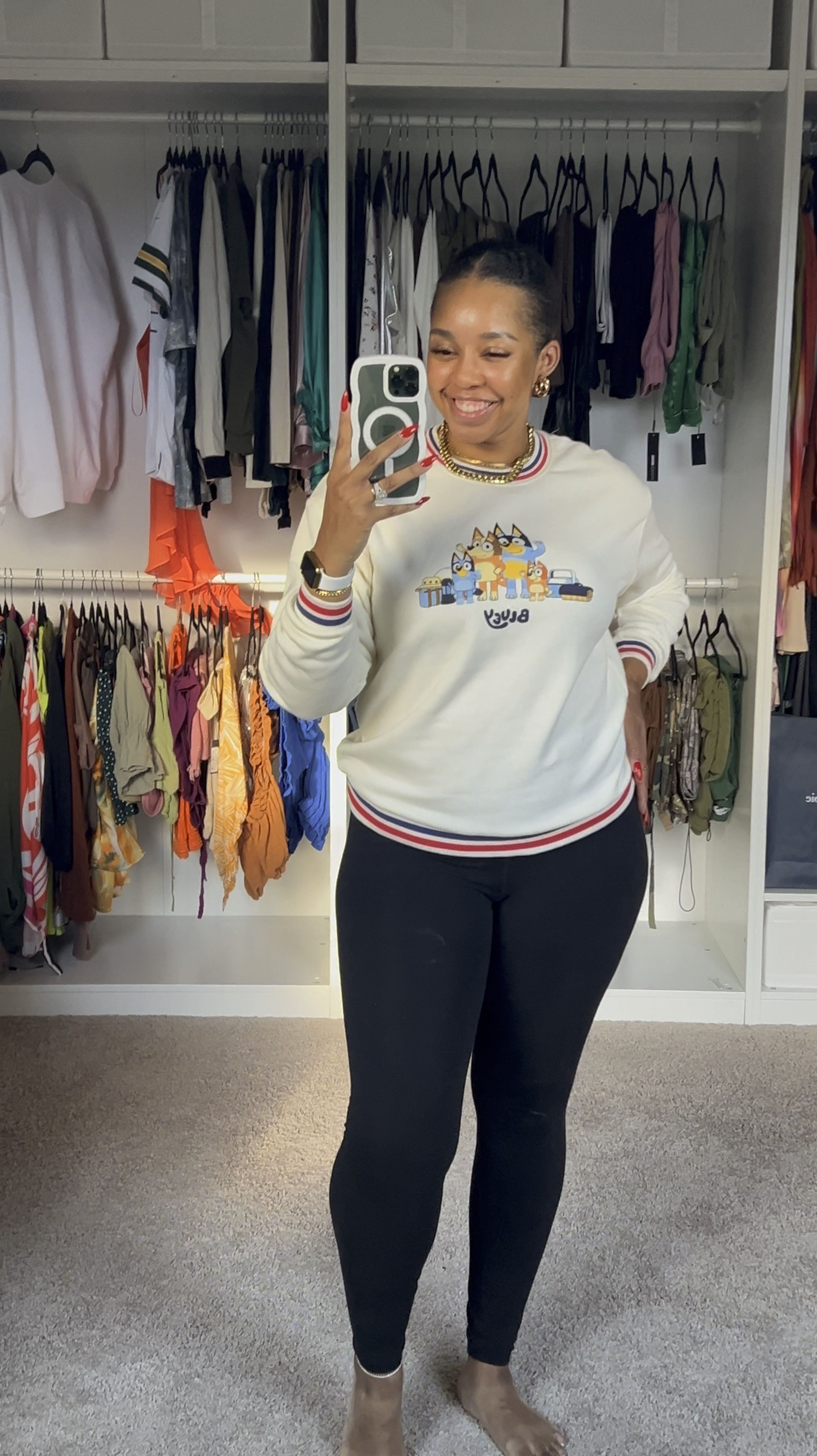 The cutest Bluey sweater 💙 wearing a size Medium 

#LTKFindsUnder50 #LTKVideo #LTKMidsize