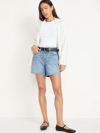 High-Waisted Baggy Dad Jean Shorts -- 5-inch inseam | Old Navy (US)