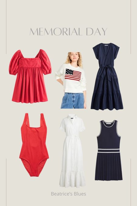 Memorial Day Outfit
White dresss
Fourth of July 
Red one piece


#LTKTravel #LTKSwim #LTKFindsUnder100