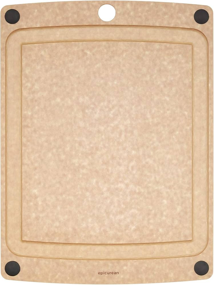 Epicurean All-In-One Cutting Board with Non-Slip Feet and Juice Groove, 11.5" × 9", Natural/Blac... | Amazon (US)