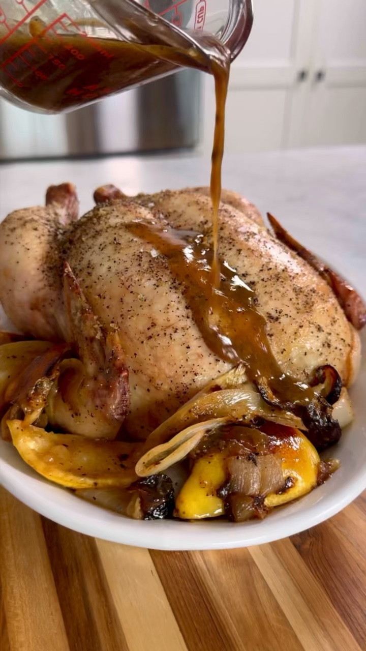 INA GARTEN'S ENGAGEMENT CHICKEN is hands down the best roasted chicken I've ever had in my life, so of course I am showing you how to make it too bc we all love an @inagarten creation.
If you've never made a whole chicken before, do not be intimated; it is so easy and almost always yields lots of leftovers to enjoy during the week (protein is KING!). This dish is simple enough to make during the week but also a showstopper and perfect for entertaining-I'm making it for Easter and you should too!

#LTKVideo #LTKhome #LTKfindsunder100