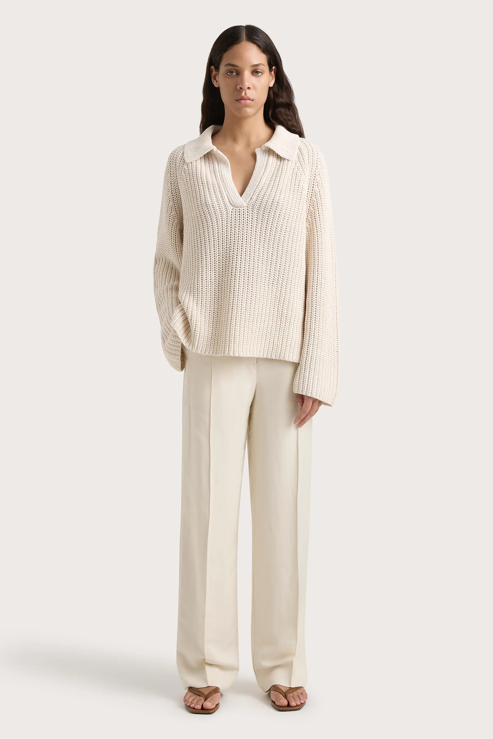 Colmier Sweater Beige | Faithfull (AU)