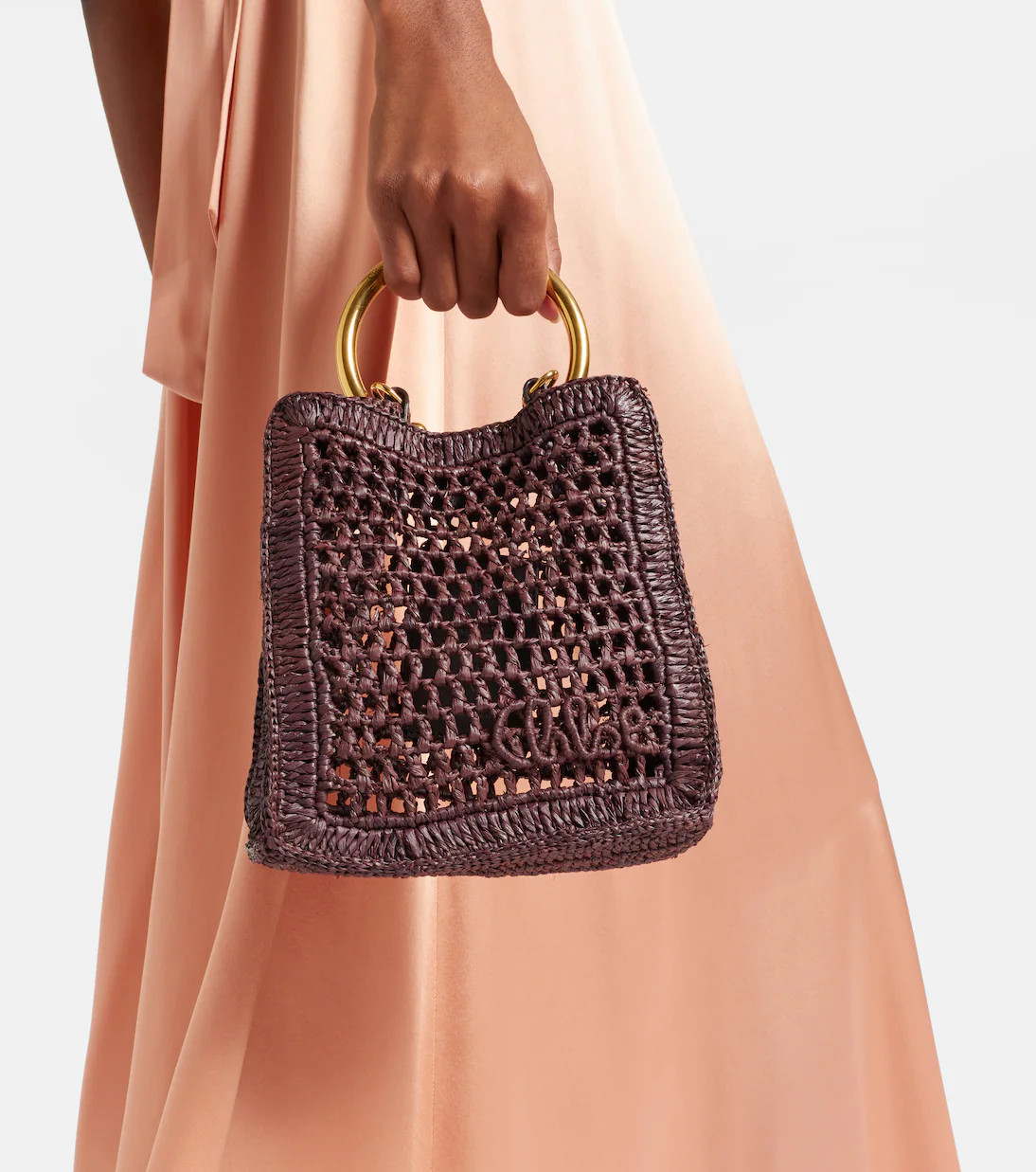 Sac à bandoulière Summer Banana Mini en raphia | Mytheresa (FR)