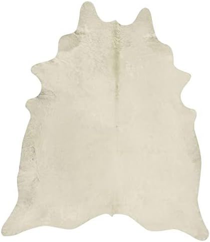 rodeo Natural Off White/Beige Brazilian Cowhide Rug Size Large | Amazon (US)