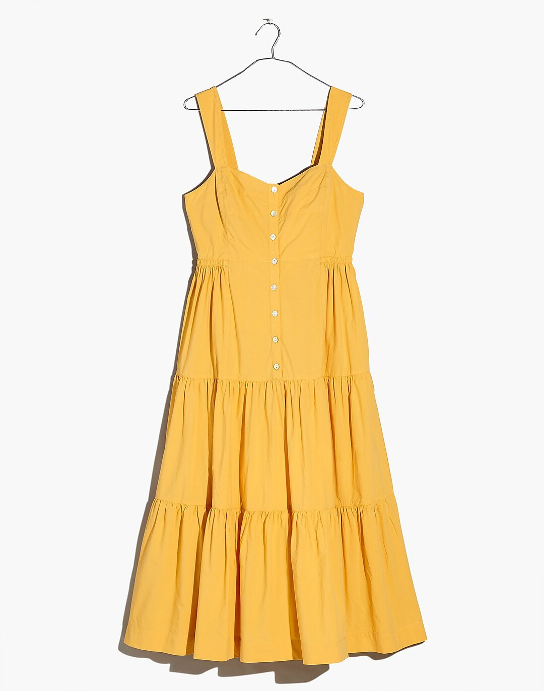 Button-Front Tiered Midi Dress | Madewell