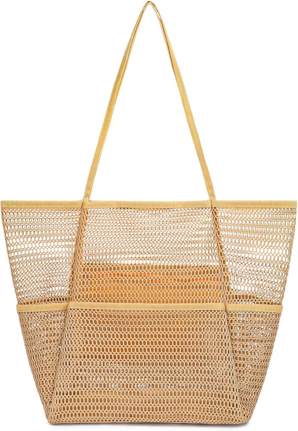 XZQTIVE Mesh Beach Tote Women Shoulder Handbag Max 23L Large Hobo Bags Lightweight Packable Tote ... | Amazon (US)